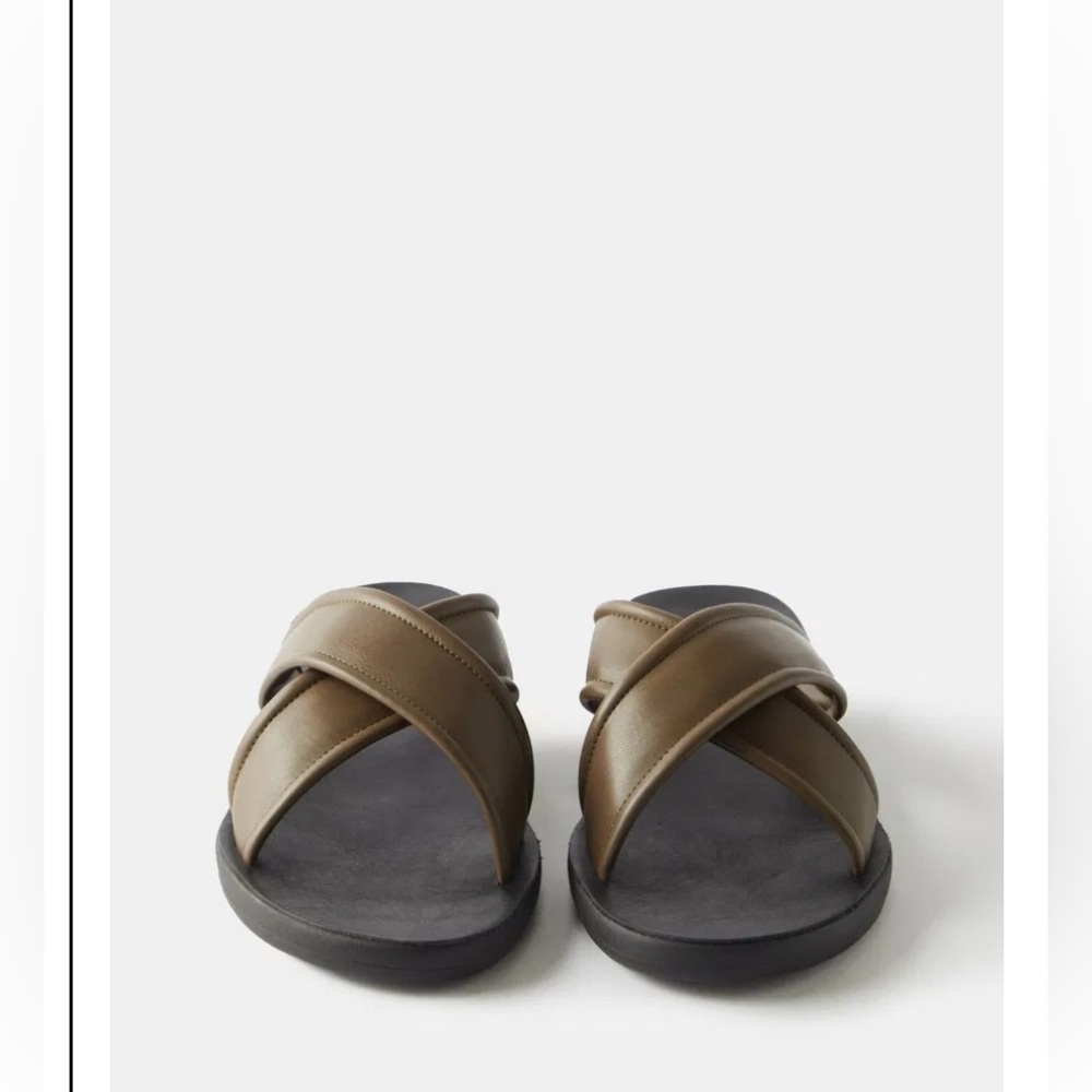 Leather Crossover Strap Sandals. Size 41. Brand: Ancient Greek Sandals